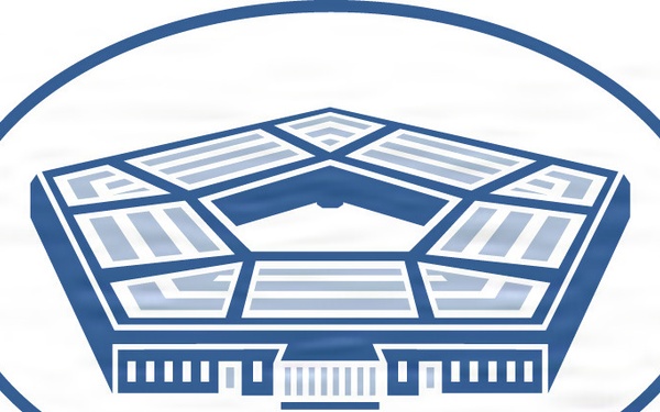U.S. Department of War Logo Featuring Pentagon Building Illustration