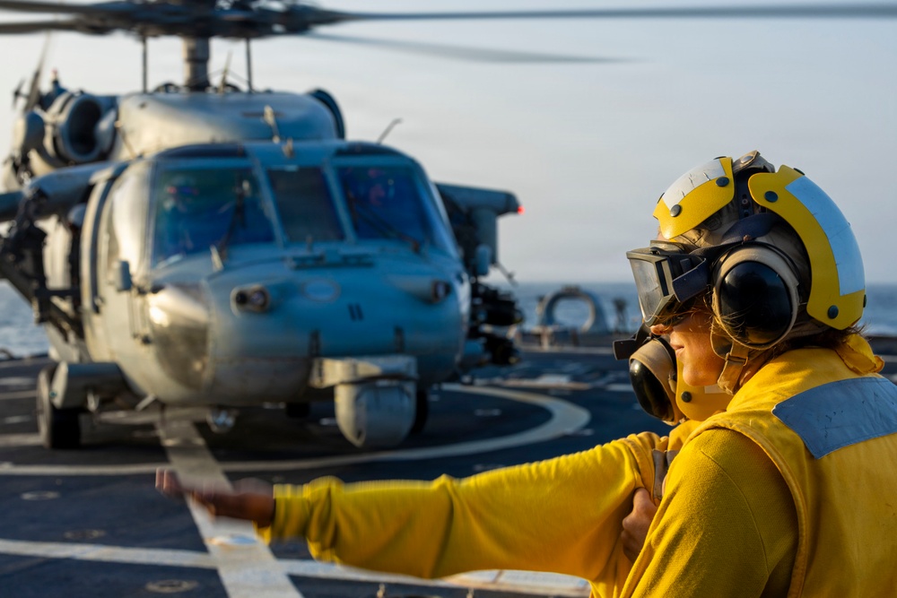 Milius Conducts Flight Operations