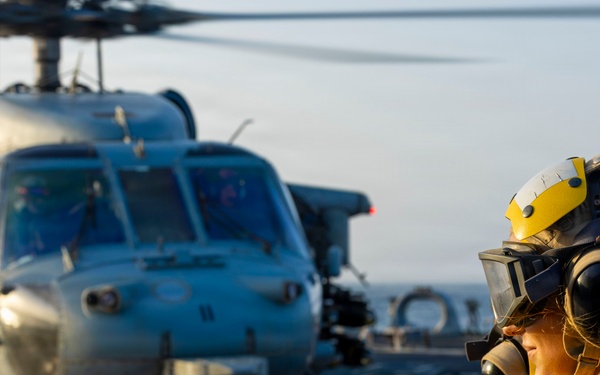 Milius Conducts Flight Operations