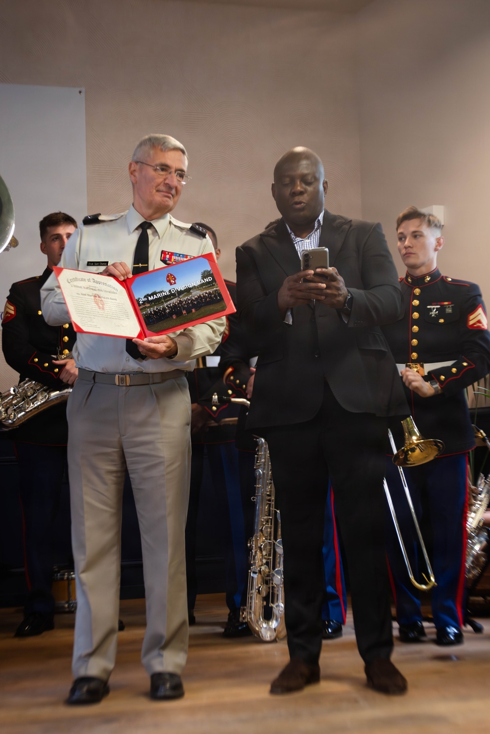 2nd Marine Division Band performs at Les Invalides, France