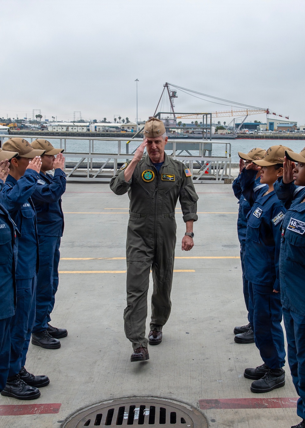Adm. Koehler Visits USS Ashland