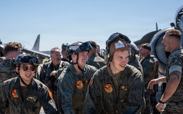 VMA-223 Harrier sundown ceremony