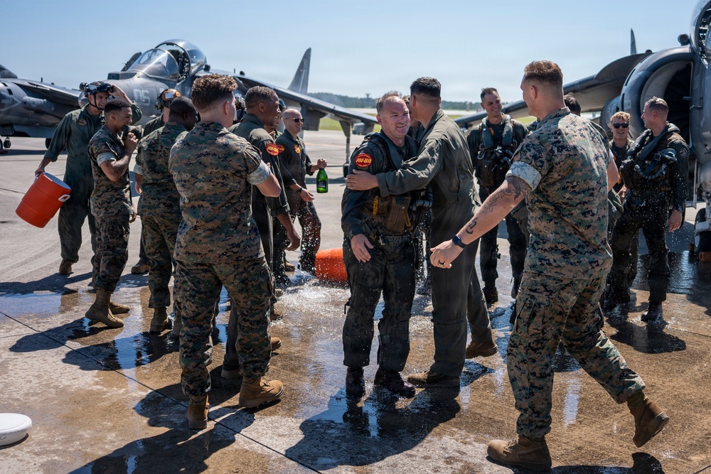 VMA-223 Harrier sundown ceremony
