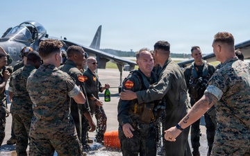 VMA-223 Harrier sundown ceremony