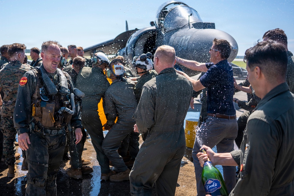 VMA-223 Harrier sundown ceremony