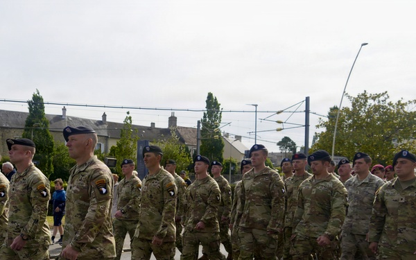 Screaming Eagles March Through Carentan, Commemorate Historical D-Day Battles