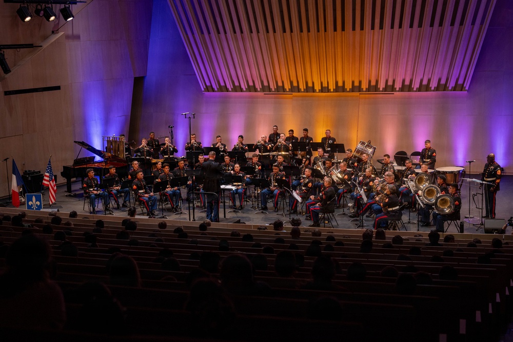 2nd Marine Division Band performs at Cité de la Musique et de la Danse de Soissons, France