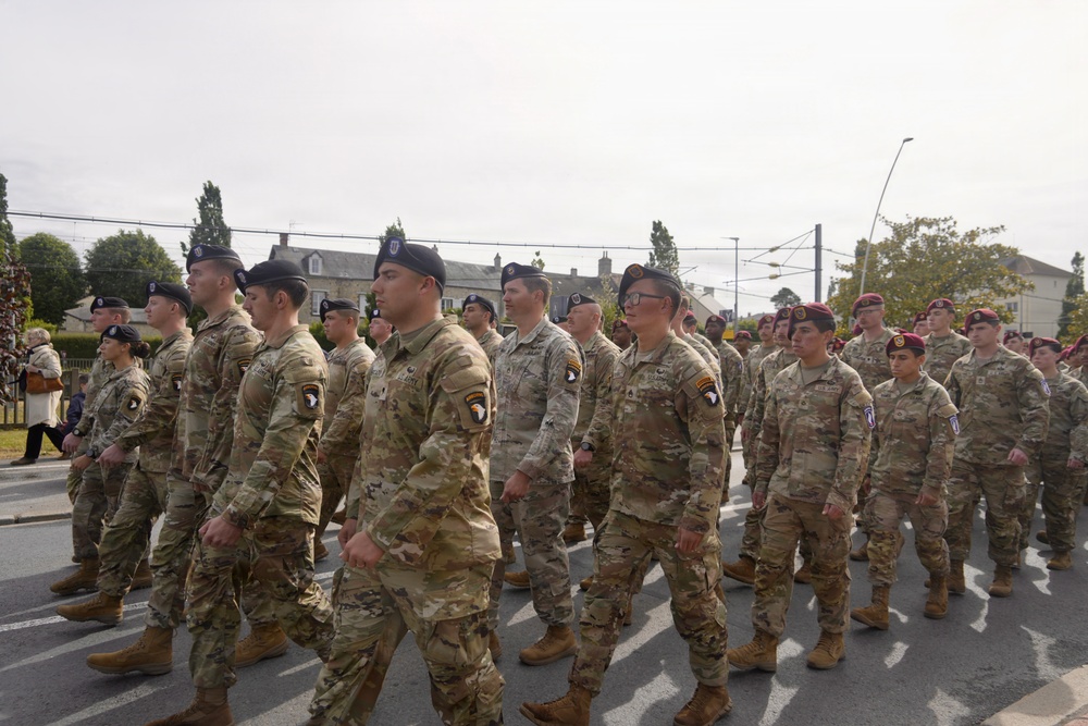 Screaming Eagles March Through Carentan, Commemorate Historical D-Day Battles