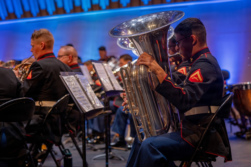 2nd Marine Division Band performs at Cité de la Musique et de la Danse de Soissons, France