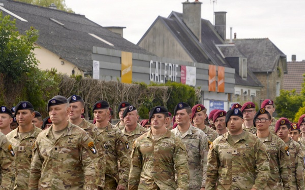 Screaming Eagles March Through Carentan, Commemorate Historical D-Day Battles