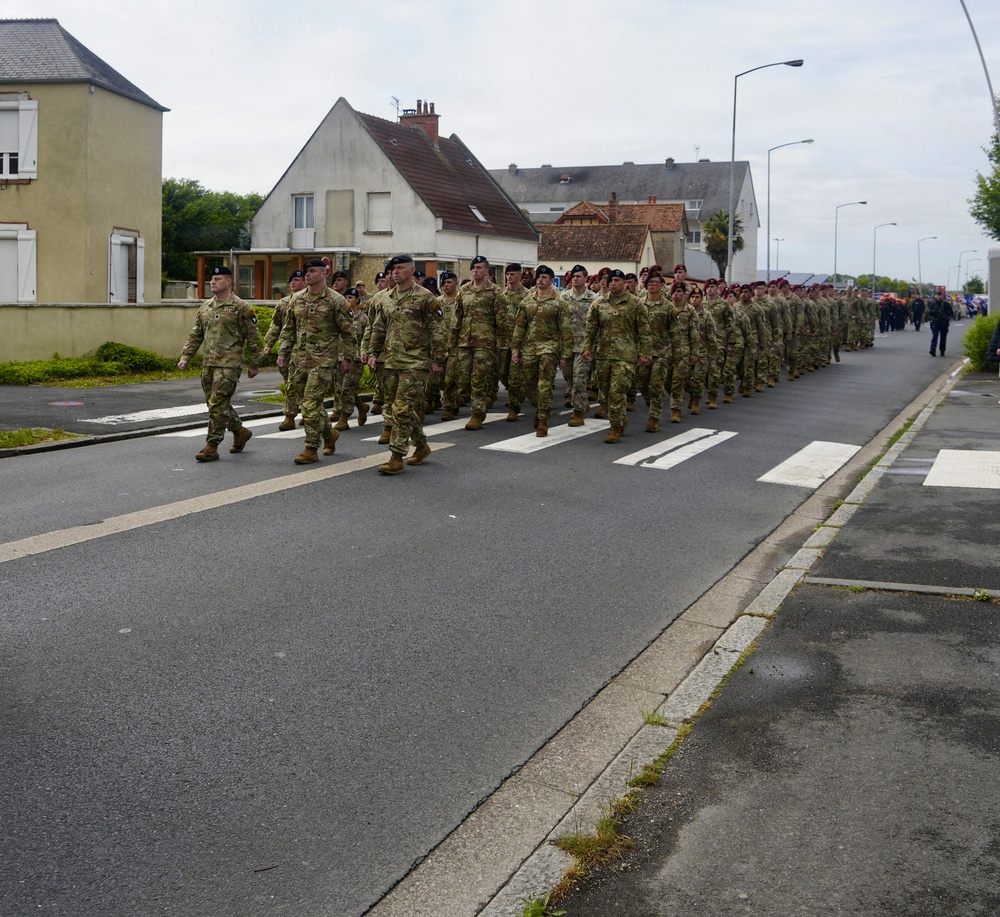 Screaming Eagles March Through Carentan, Commemorate Historical D-Day Battles