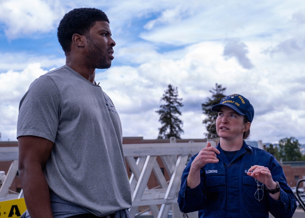 Golden State Warriors representative tours USCGC Bertholf