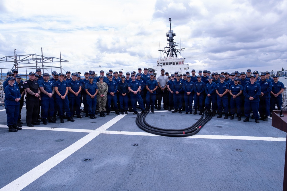 Golden State Warriors representative tours USCGC Bertholf