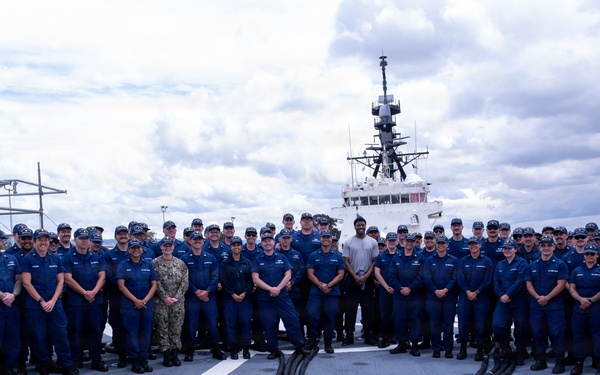 Golden State Warriors representative tours USCGC Bertholf