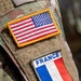 US Soldier shows off newly acquired France patch at D-Day 82 commemoration