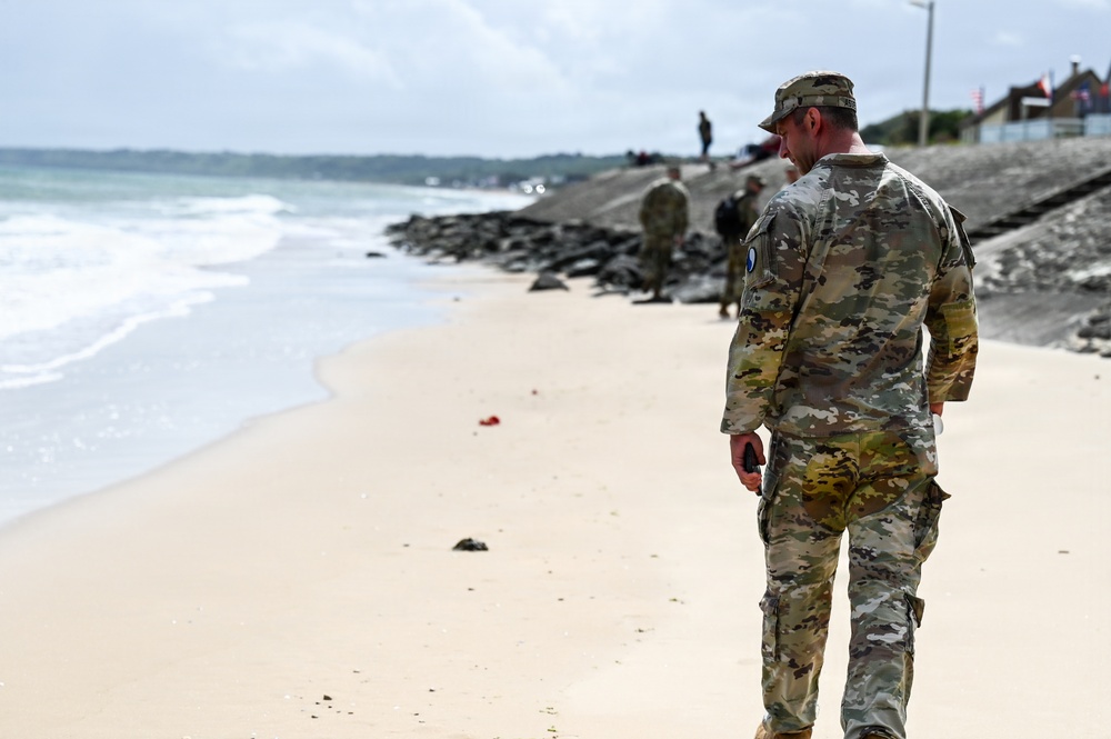 29th ID Soldiers visit Omaha Beach, American Cemetery in Normandy