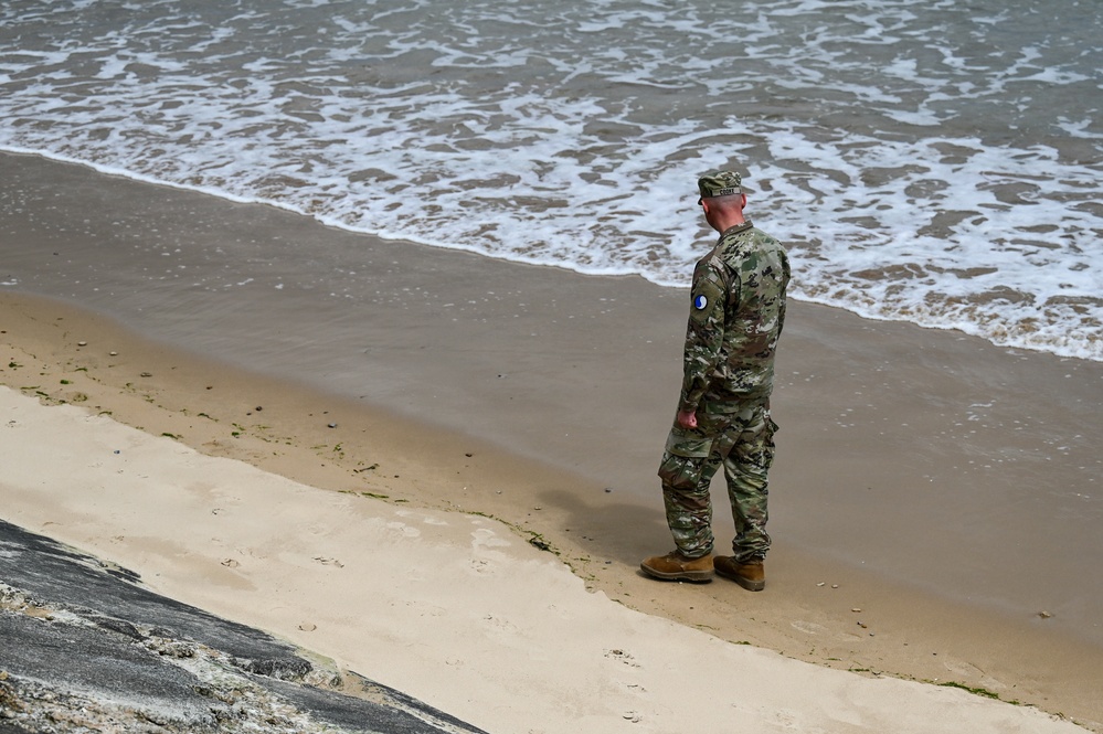 29th ID Soldiers visit Omaha Beach, American Cemetery in Normandy
