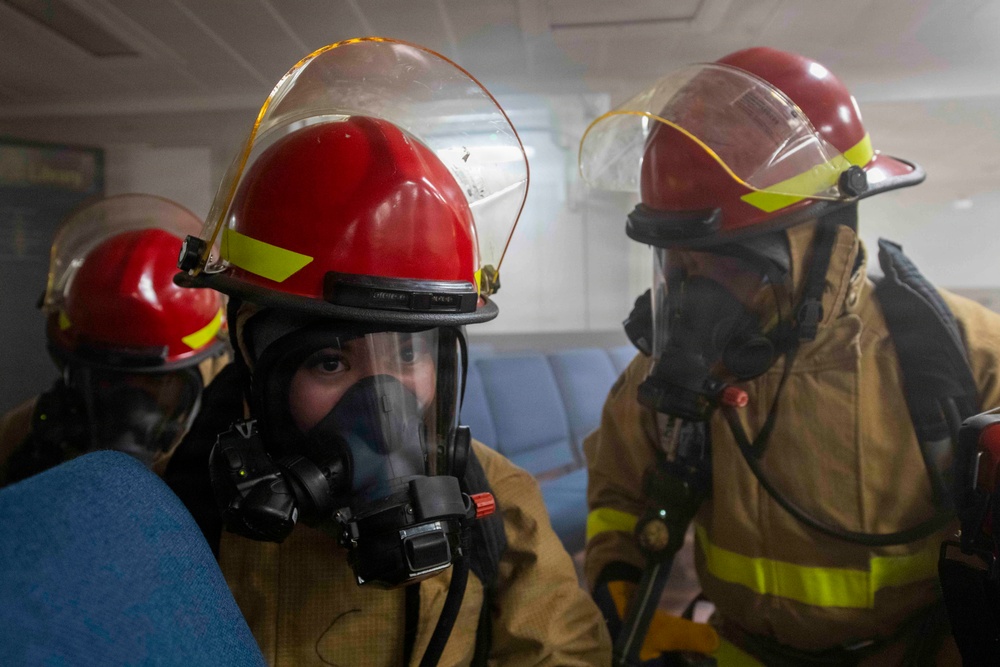 USS Makin Island GQ Fire Drill
