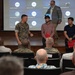 Lt. Gen. Leonard F. Anderson IV presents awards to civilians with Marine Corps Support Facility New Orleans