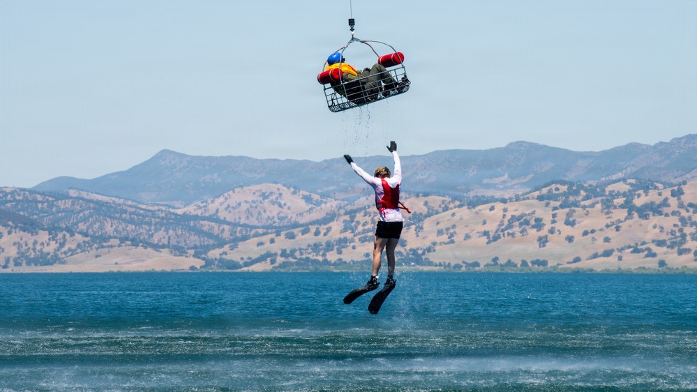 Travis Airmen complete water survival training at Lake Berryessa