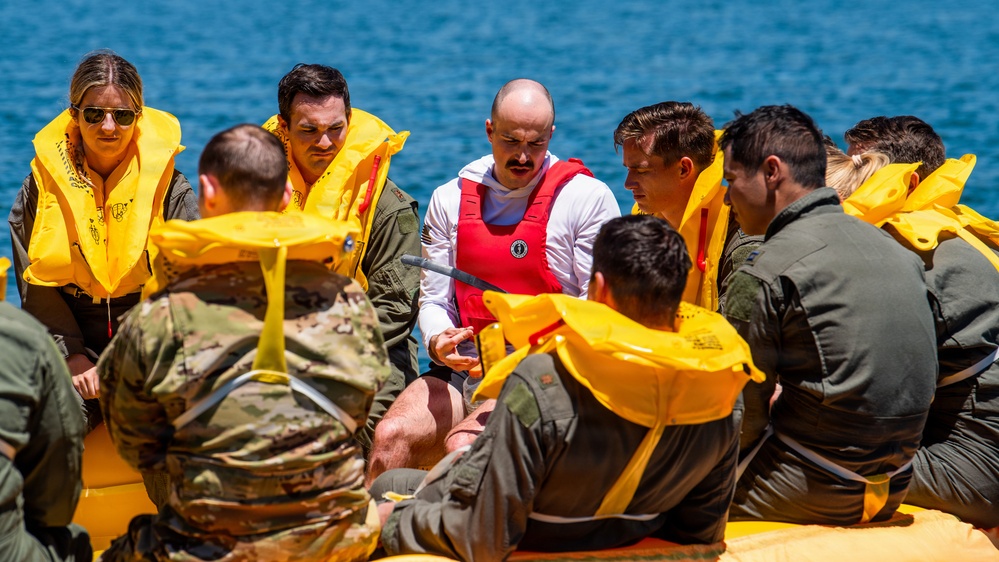Travis Airmen complete water survival training at Lake Berryessa