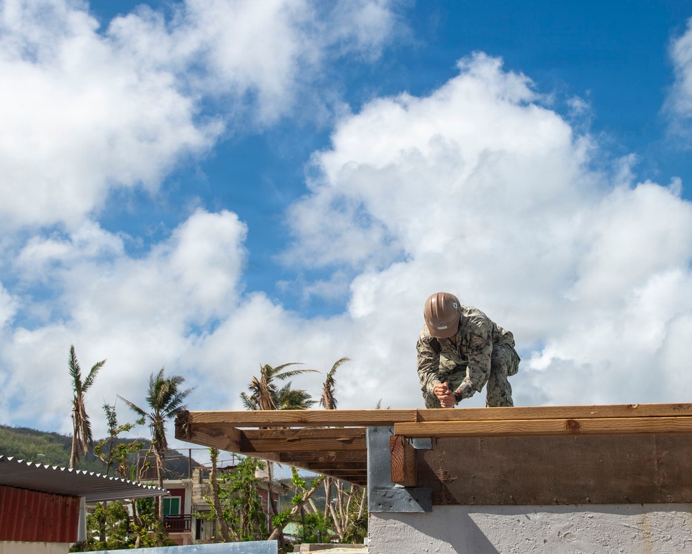 U.S. Armed Forces Help Rebuild Saipan After Sinlaku