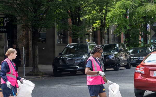 Street litter pickup volunteer event with SOLVE during Portland Fleet Week 2026