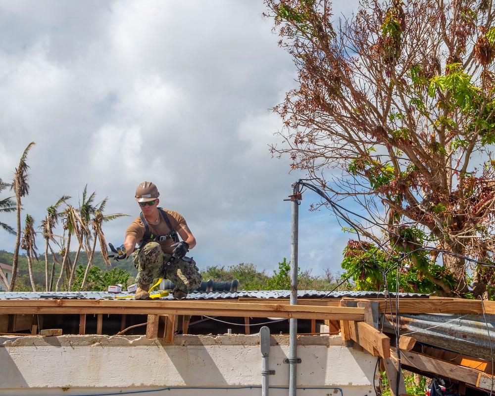 U.S. Armed Forces Help Rebuild Saipan After Sinlaku