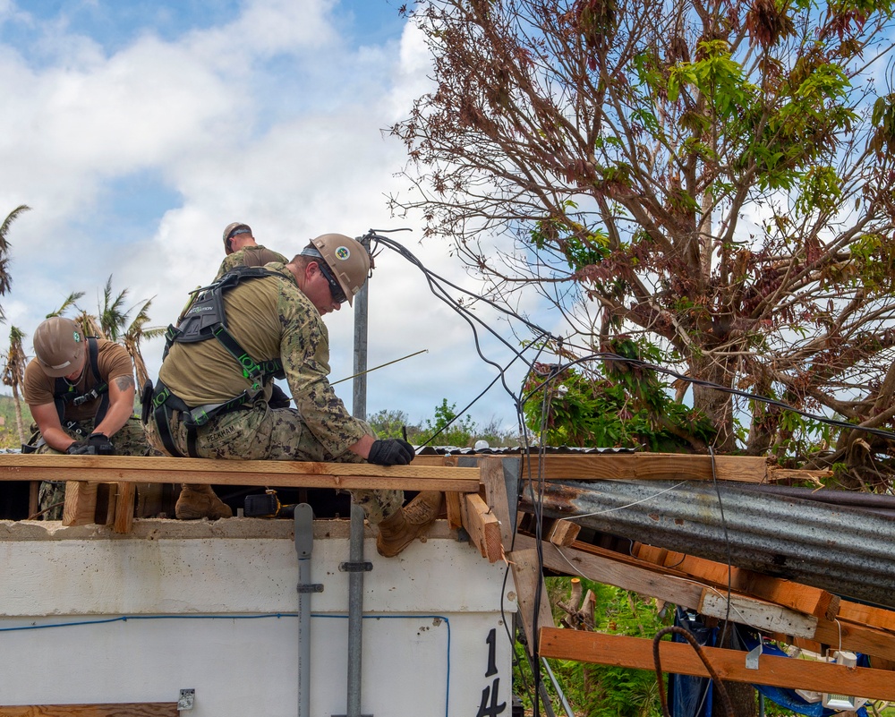 U.S. Armed Forces Help Rebuild Saipan After Sinlaku