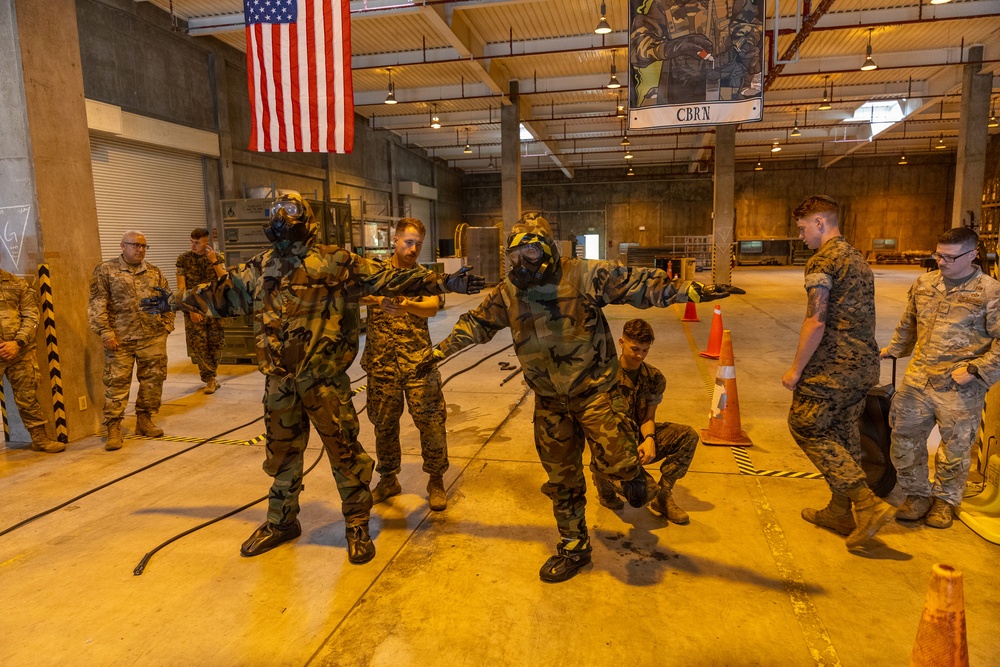 U.S. Marines, Airmen train during Toxic Wave 26