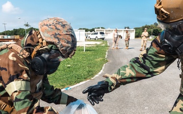 U.S. Marines, Airmen rehearse biological response operations