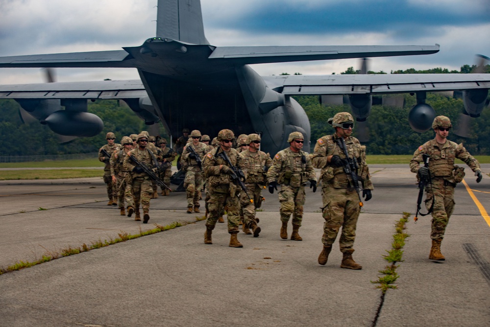 1036th Engineer Company simulate destroying enemy airfield.