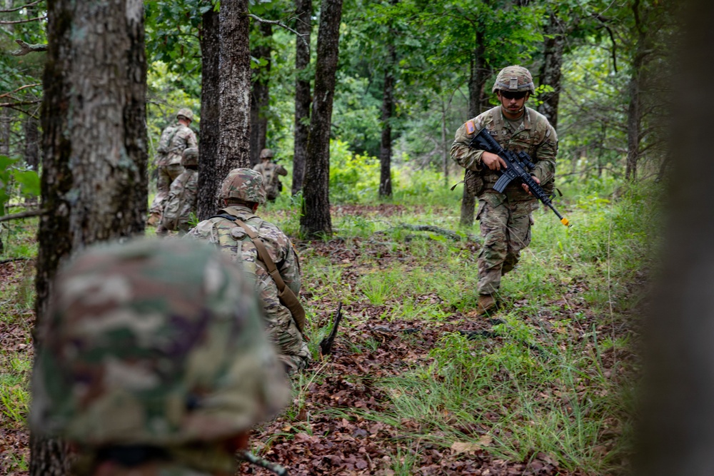 1036th Engineer Company simulate destroying enemy airfield.