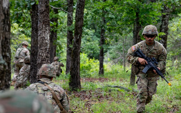 1036th Engineer Company simulate destroying enemy airfield.