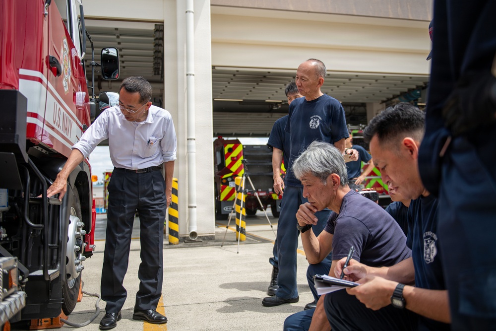 CNRJ Fire &amp; Emergency Services Fire Engine Orientation Onboard NAF Atsugi