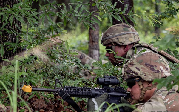 1036th Engineer Company simulate destroying enemy airfield.