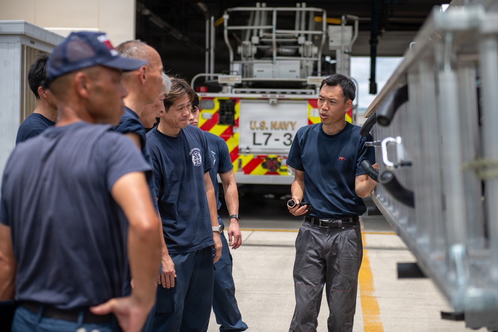 CNRJ Fire &amp; Emergency Services Fire Engine Orientation Onboard NAF Atsugi
