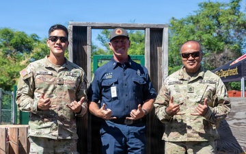 Hawaii Army National Guard firefighters conduct joint emergency response training on Maui
