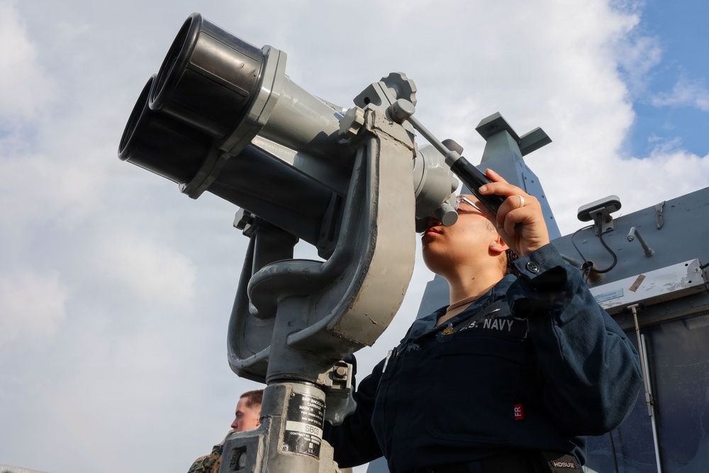 USS Portland Transits the Balabac Strait