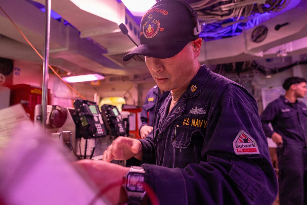 USS Portland Conducts Routine Operations