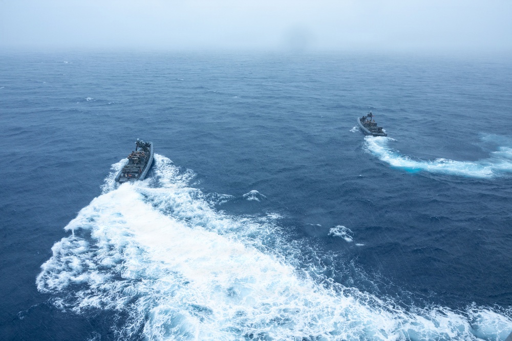 USS Portland Sailors Conduct Small Boat Operations