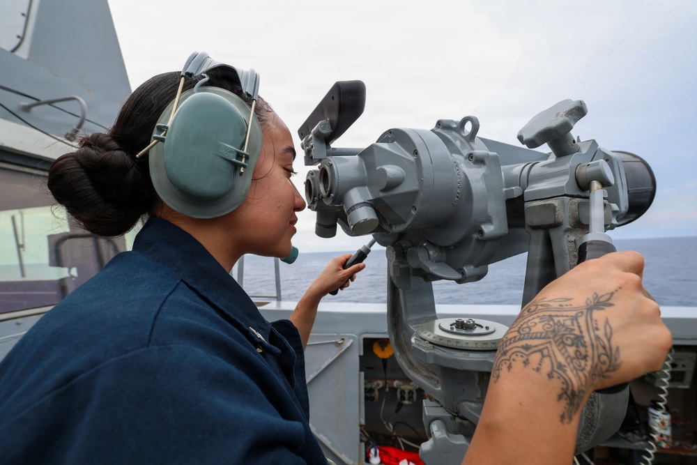 USS Portland Conducts Underway Replenishment with USNS Cesar Chavez