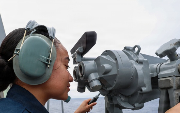 USS Portland Conducts Underway Replenishment with USNS Cesar Chavez