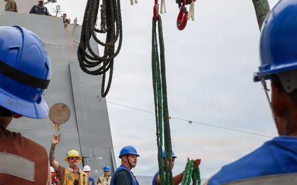 USS Portland Conducts Underway Replenishment with USNS Cesar Chavez