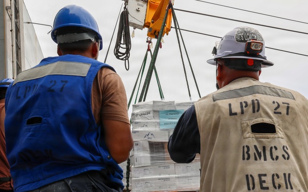 USS Portland Conducts Underway Replenishment with USNS Cesar Chavez