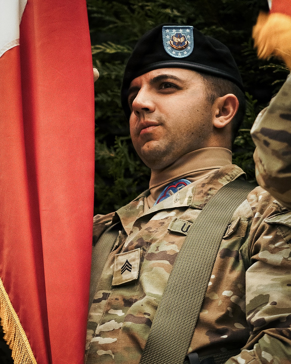 207th Military Intelligence Brigade (Theater) color guard supports 164th General Hospital commemoration during D-Day 82
