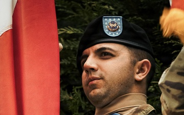 207th Military Intelligence Brigade (Theater) color guard supports 164th General Hospital commemoration during D-Day 82