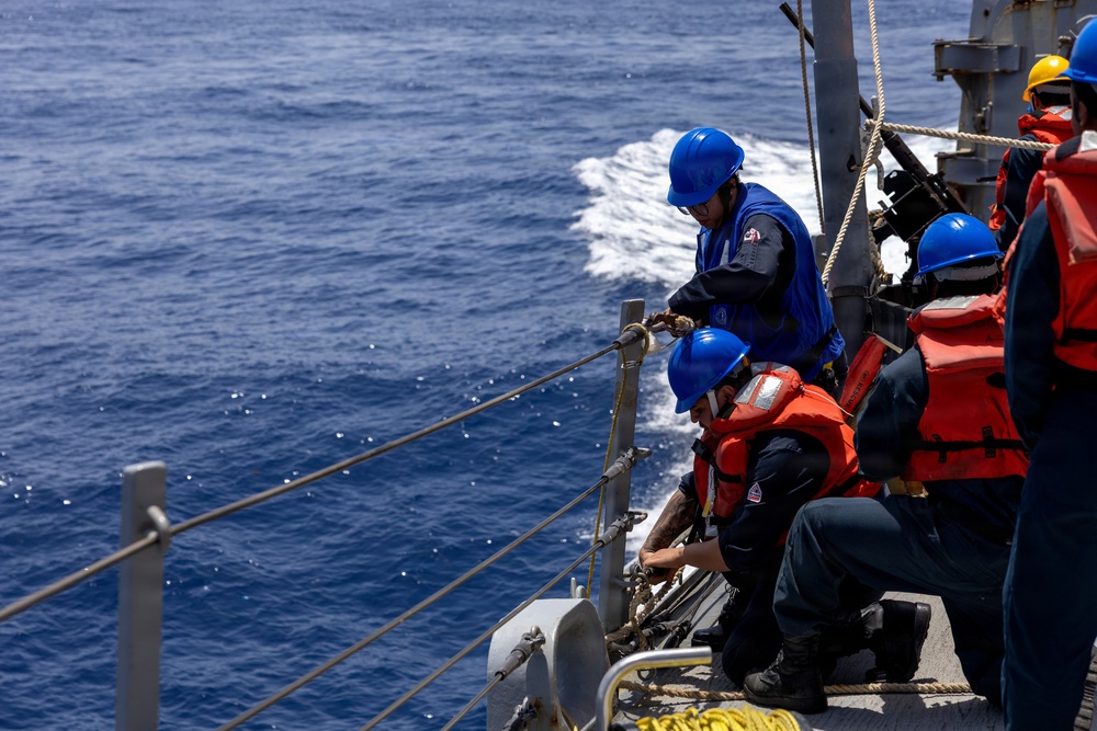 USS Arleigh Burke Conducts Man Overboard Drill in the Mediterranean