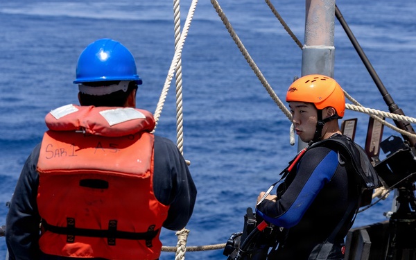 USS Arleigh Burke Conducts Man Overboard Drill in the Mediterranean