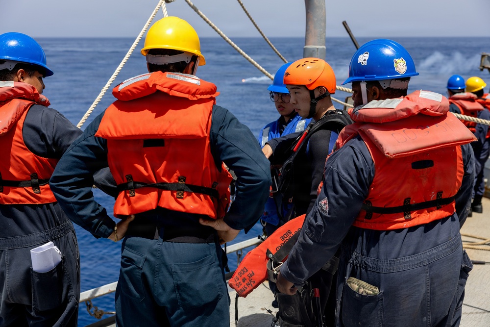 USS Arleigh Burke Conducts Man Overboard Drill in the Mediterranean